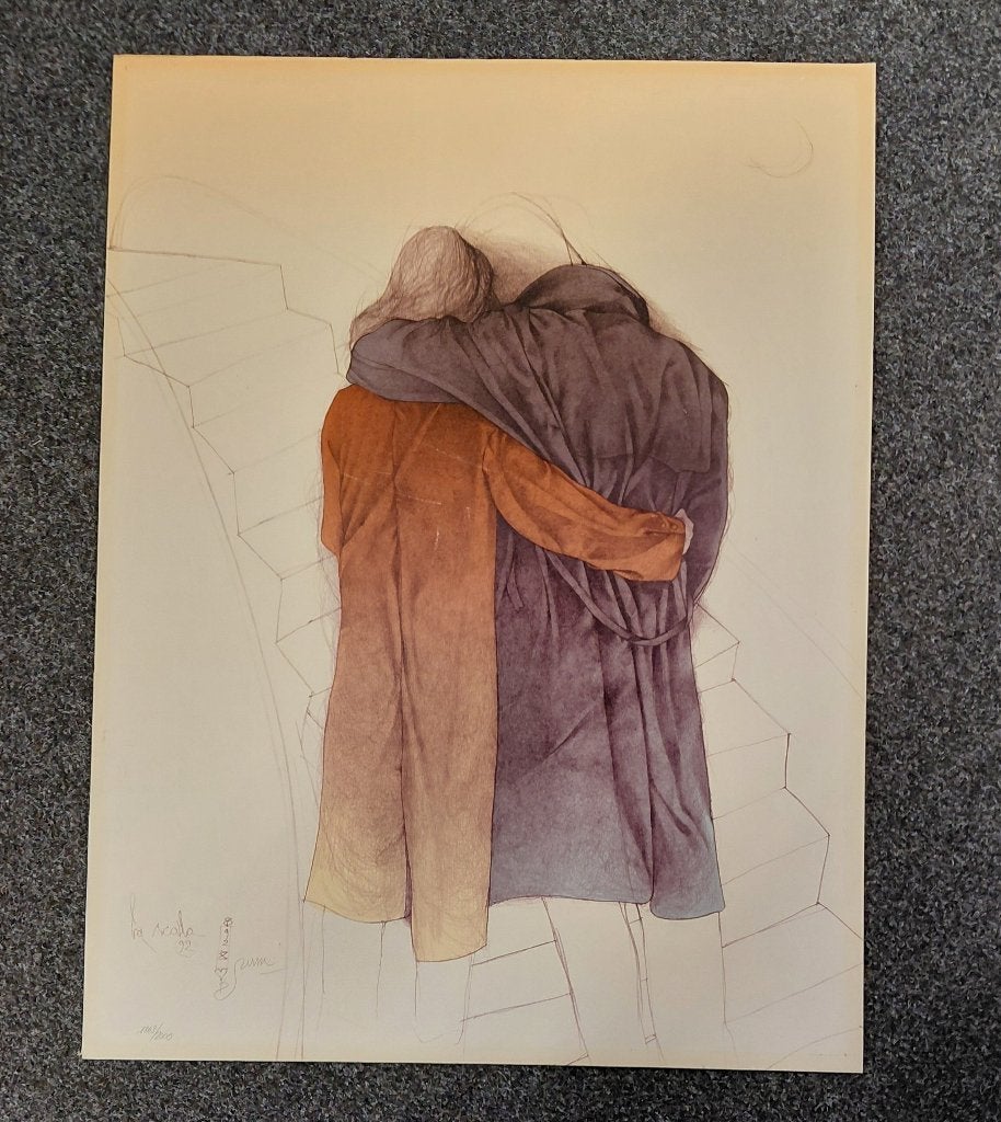 Kleurenlitho "La Scala" van Bruno Bruni WD-021, Origineel, Lithografie, Ophalen, Personages en Fantasiefiguren