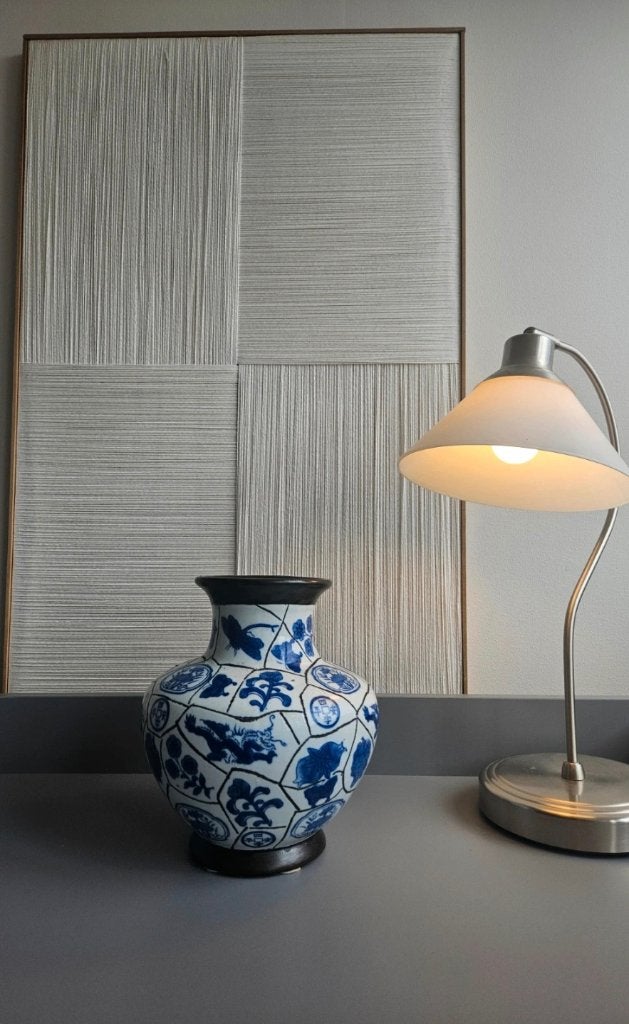 Antieke Chinese Vaas - Blauw en Wit Porselein, Ophalen
