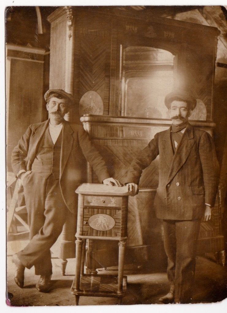 Antieke Foto Franse Meubelmakers / Schrijnwerkers ca. 1910, Gebruikt, Verzenden, Foto, Voor 1940