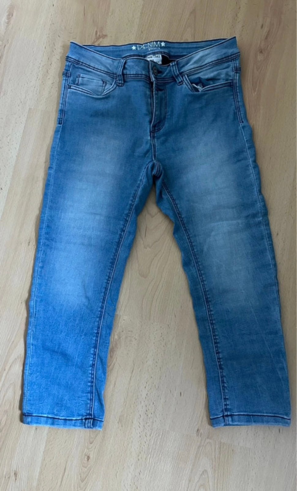 Capri spijkerjeans maat M, Ophalen of Verzenden, Gedragen, Blauw, W30 - W32 (confectie 38/40)