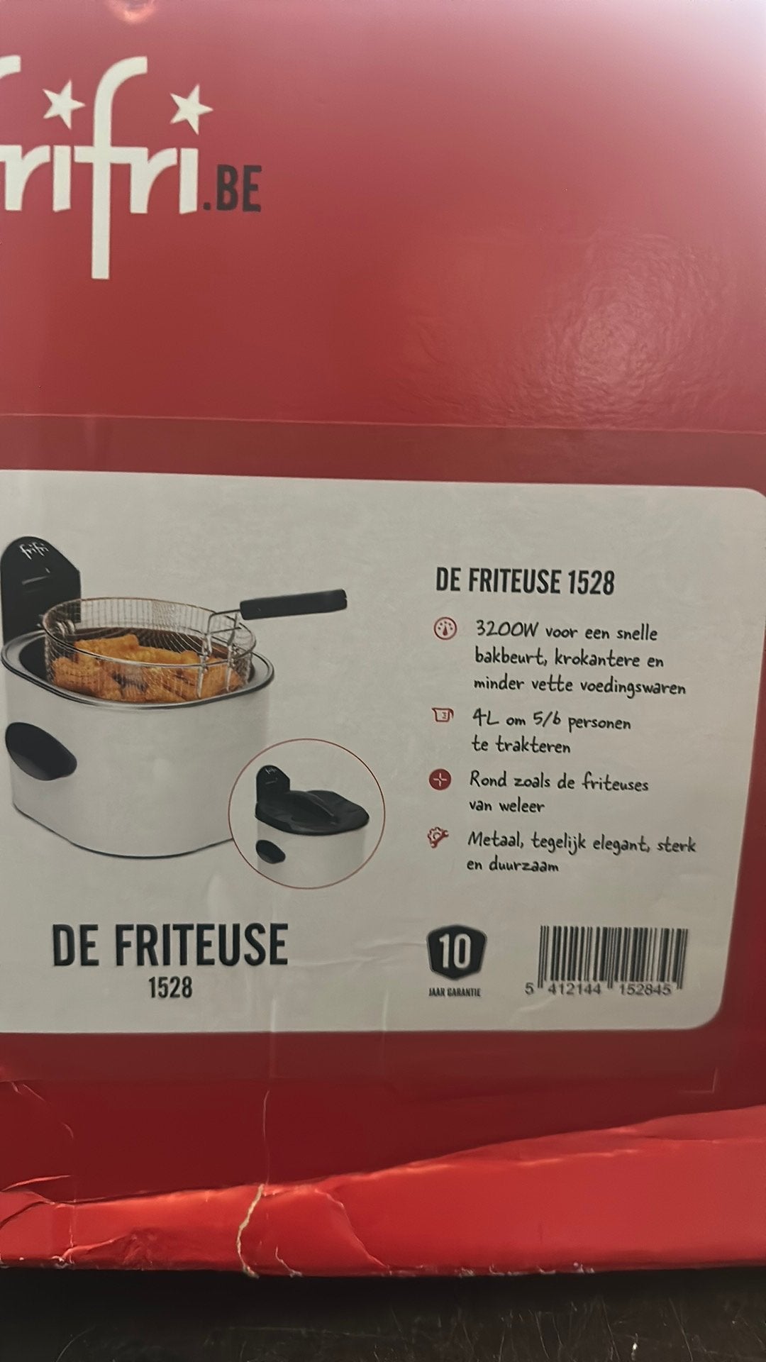 Nieuwe Frifri Friteuse 1528 - 4L voor 5/6 personen, 4 liter of meer, ., Nieuw, Ophalen of Verzenden