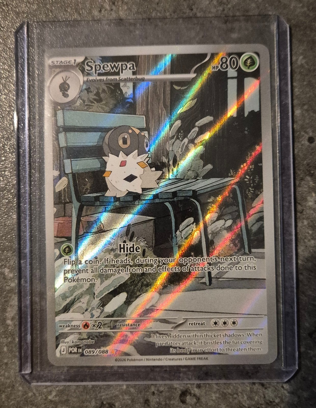 Spewpa 089/088 Holo Rare Pokémon Kaart, Hobby en Vrije tijd, Verzamelkaartspellen | Pokémon, Nieuw, Losse kaart, Foil, Ophalen of Verzenden