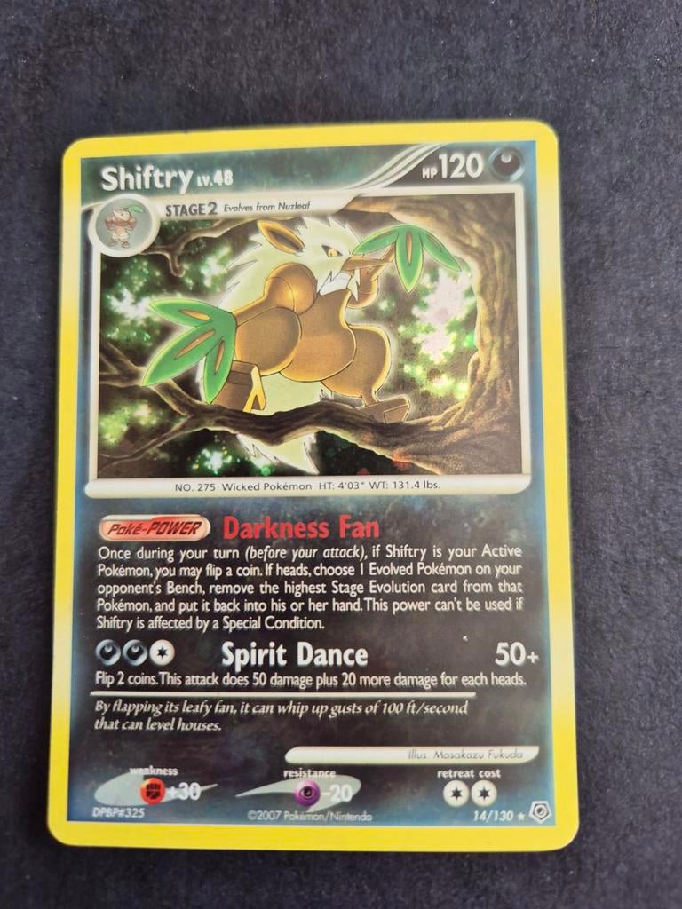 Shiftry Holo Pokémon Kaart - DPBW325, Ophalen of Verzenden, Gebruikt, Losse kaart, Foil