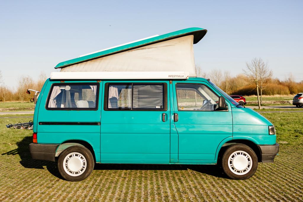 Volkswagen T4 California 1993 Caribbean Green camperbusje, Voorwielaandrijving, Stof, Overige carrosserieën, 4 stoelen
