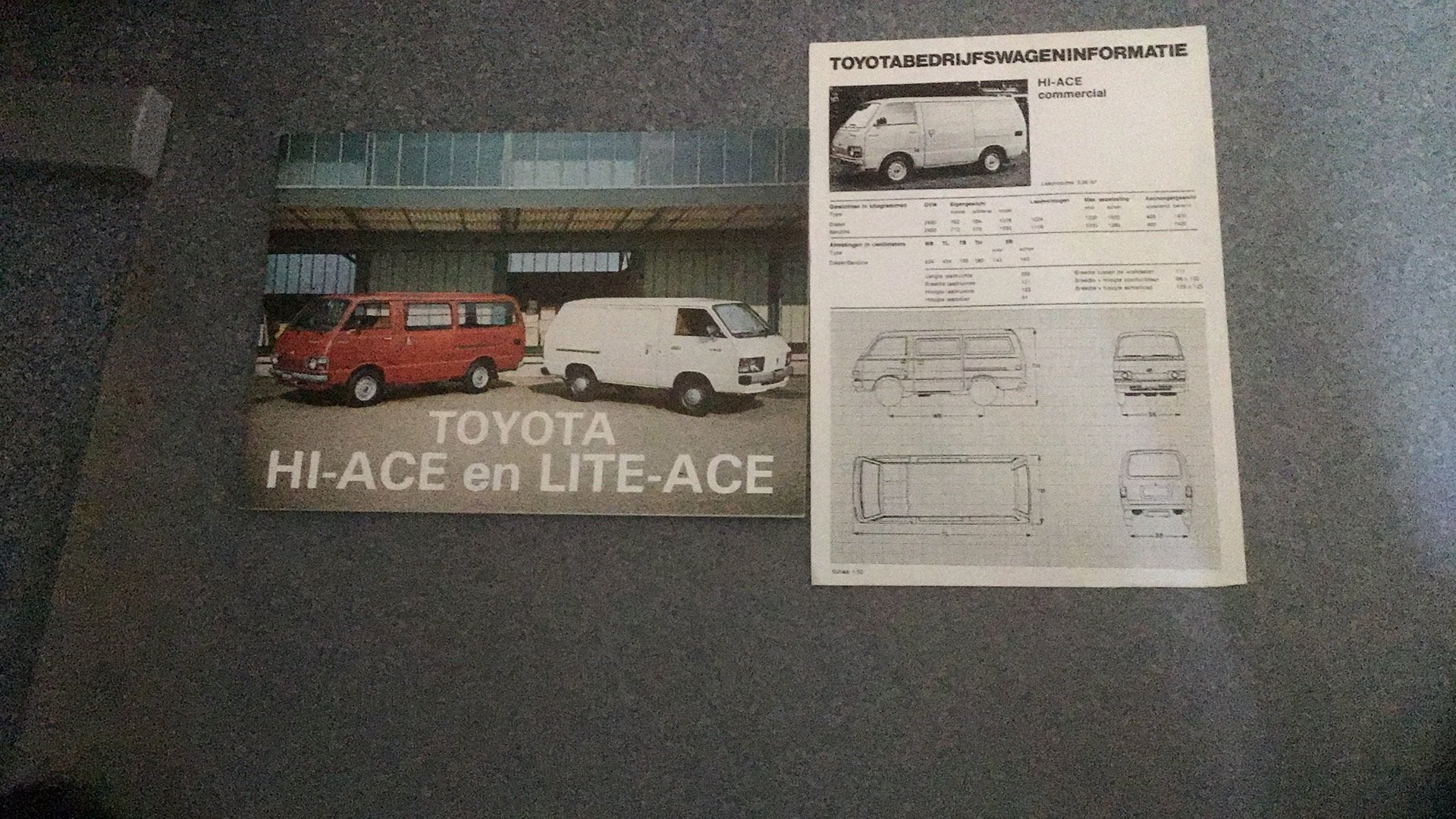 TOYOTA FOLDER HI-ACE+ LITE-ACE EIND JAREN 70 FOLDER NIEUW, Ophalen of Verzenden, Zo goed als nieuw, Toyota, Diverse Auteurs
