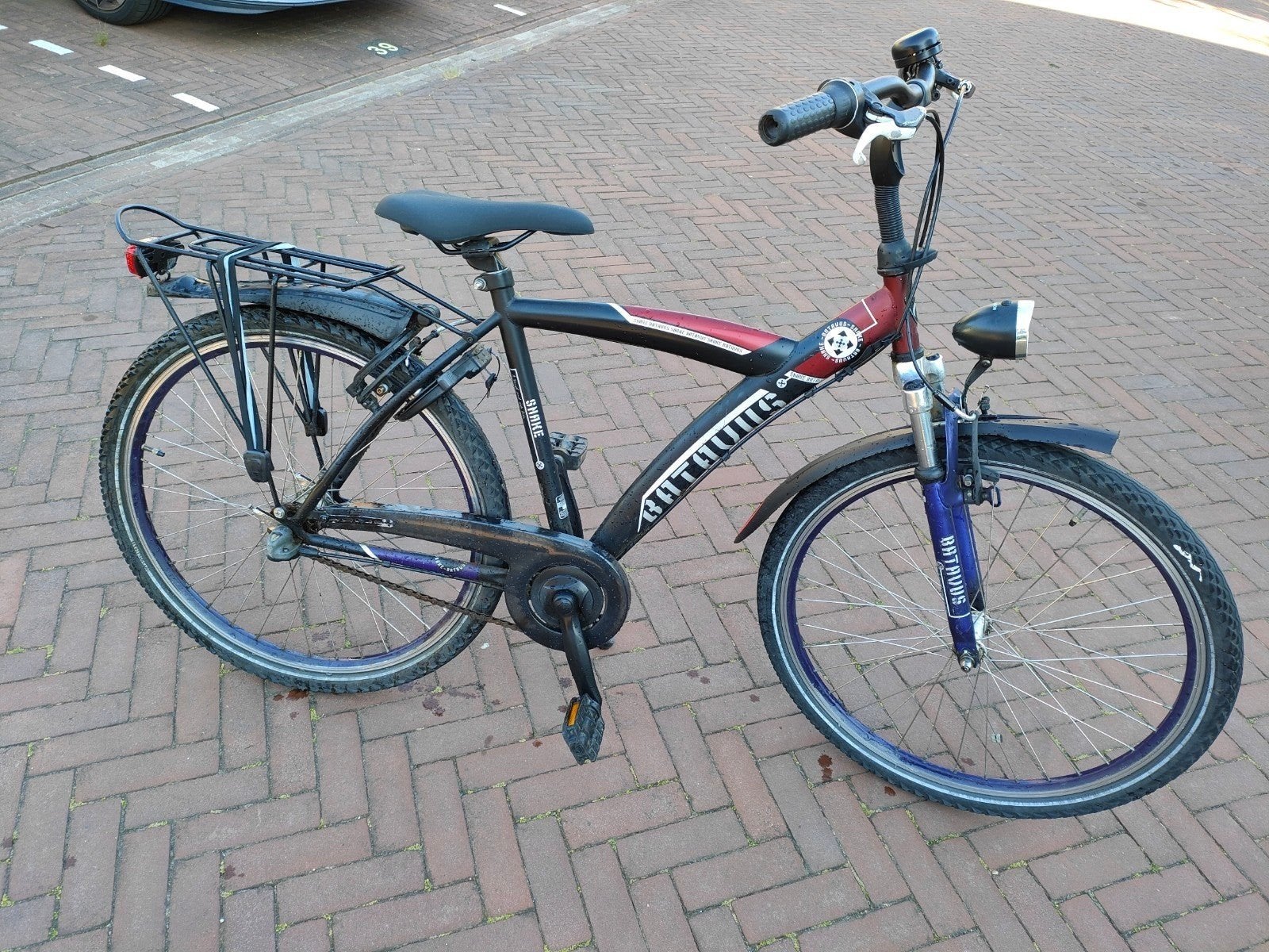 Batavus snake fiets 26 inch met 3 versnelling, Terugtraprem, Versnellingen, Ophalen, 26 inch of meer