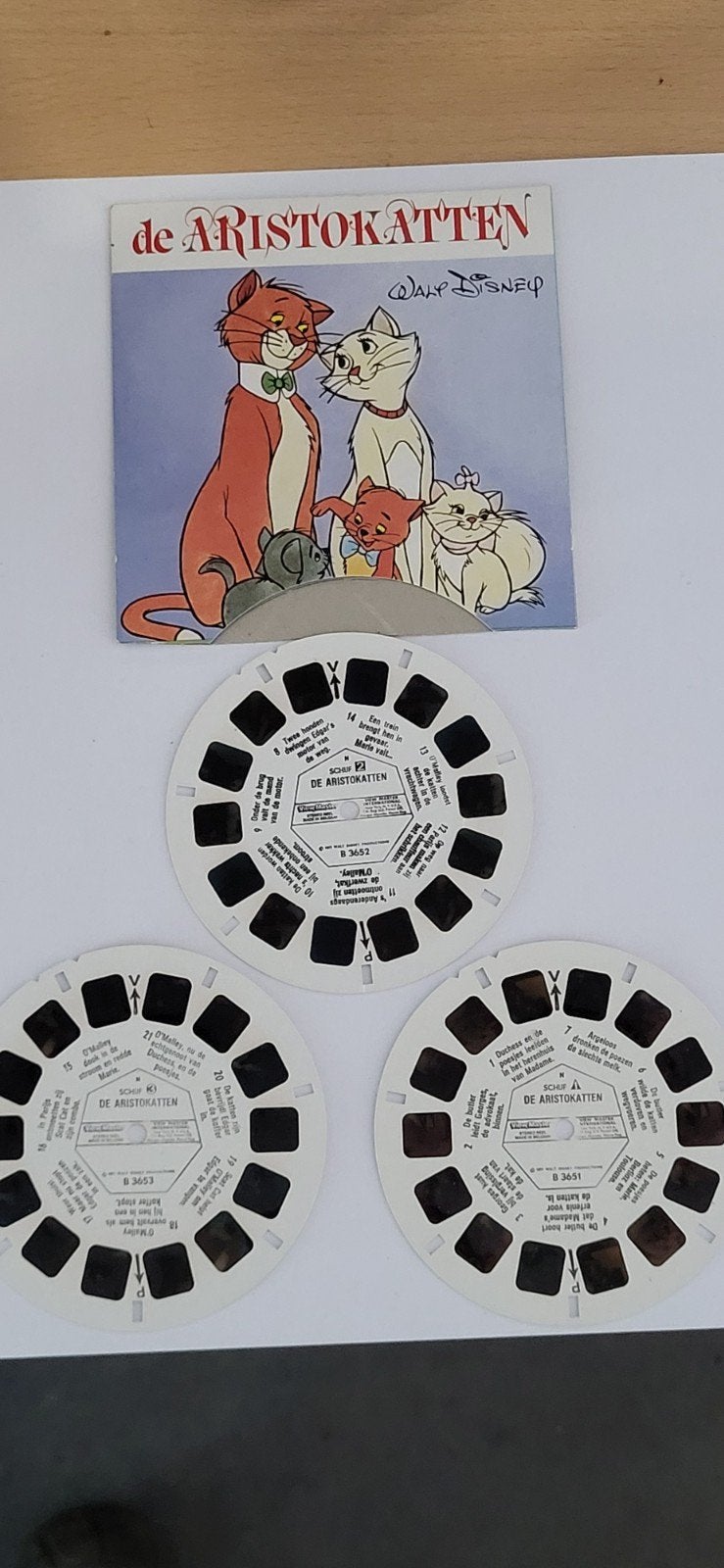 De Aristokatten View-Master kaarten - Disney, Ophalen of Verzenden, Gebruikt
