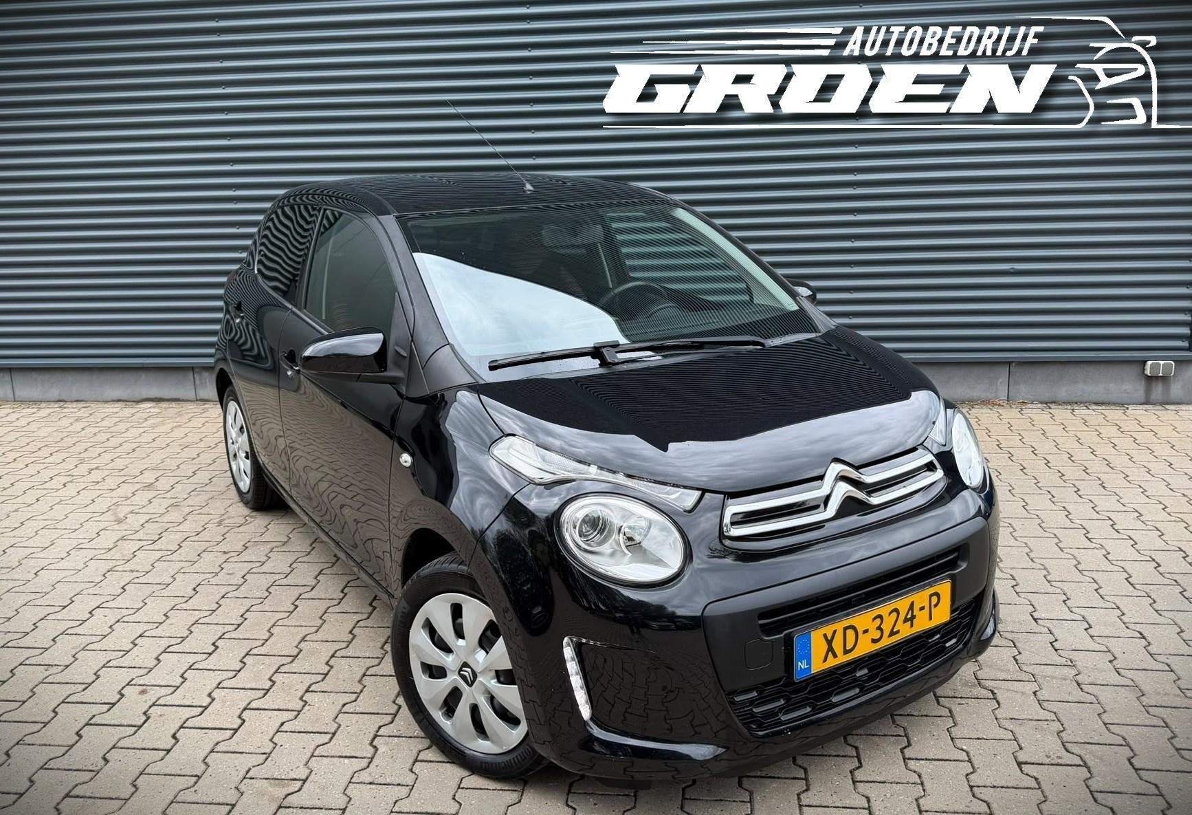 Citroen C1 1.0 VTi Feel 80.000KM|NAP|CRUISE|AIRCO|GARANTIE|, Gebruikt, Euro 6, 4 stoelen, Zwart