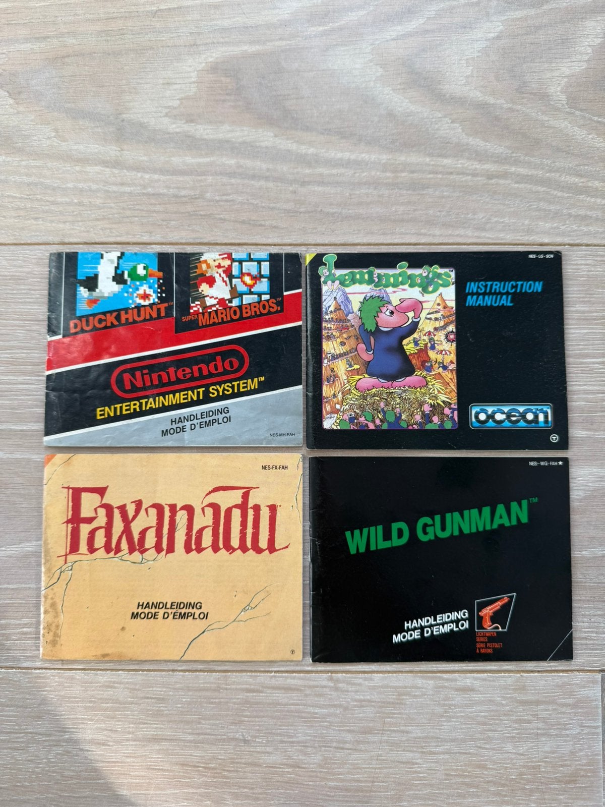 Nes Nintendo handleidingen Faxanadu Wild Gunman Lemmings, Spelcomputers en Games, 1 speler, Ophalen of Verzenden, Gebruikt, Vanaf 3 jaar