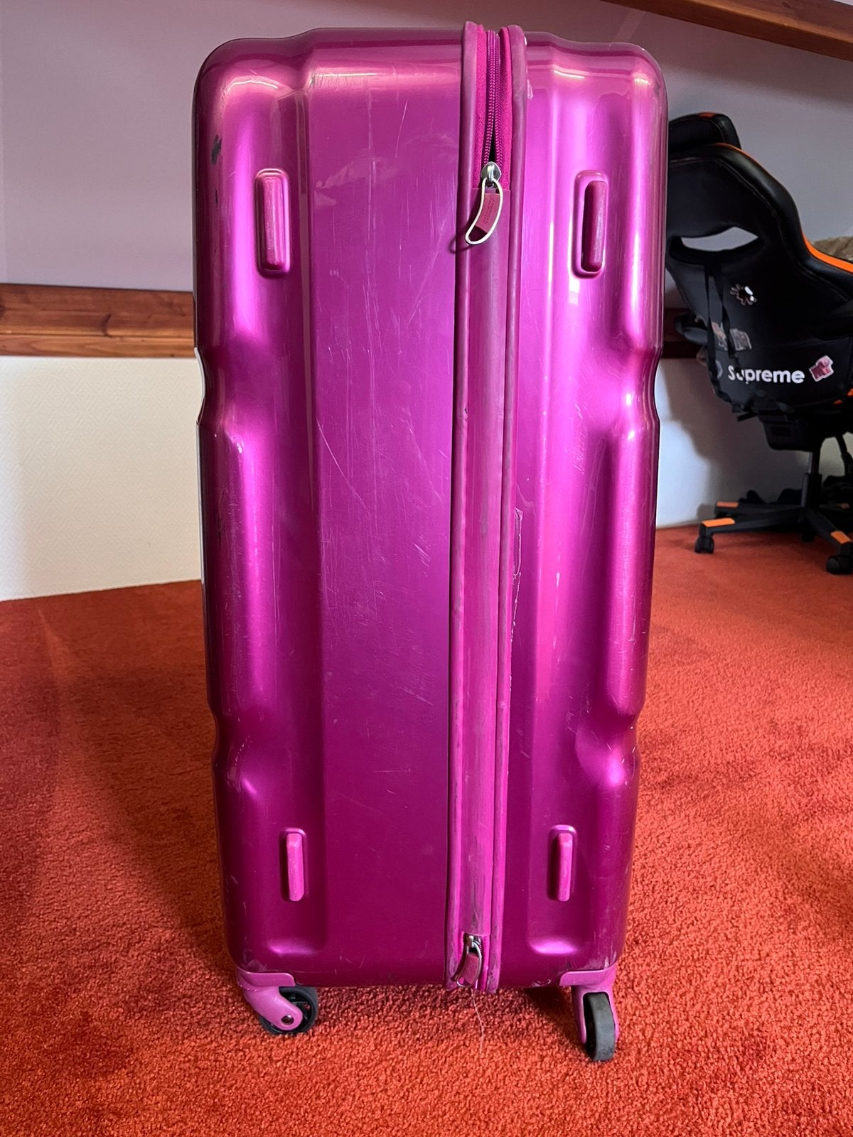 Koffer american tourister, Sieraden, Tassen en Uiterlijk, Wieltjes, Gebruikt, Hard kunststof, 45 tot 55 cm