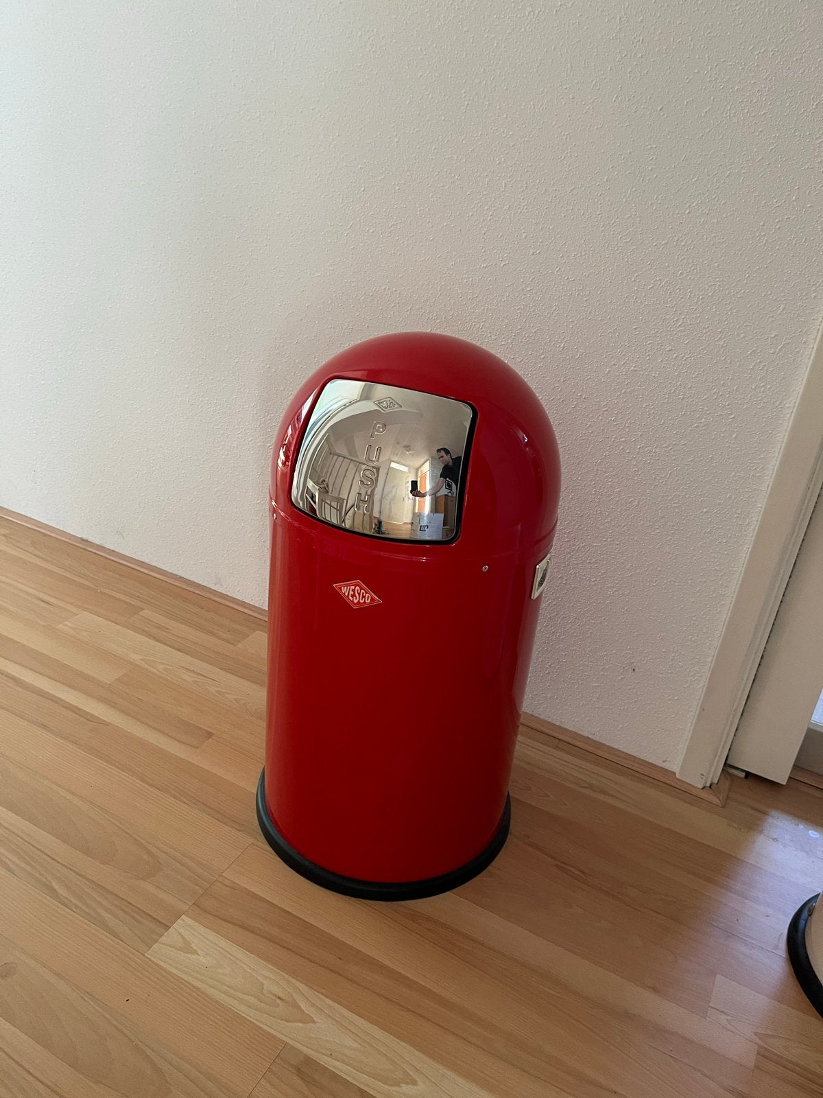 Wesco Kickmaster Classic Line Prullenbak Rood 33 Liter, Ophalen of Verzenden, Zo goed als nieuw, 30 tot 40 liter, 75 – 100