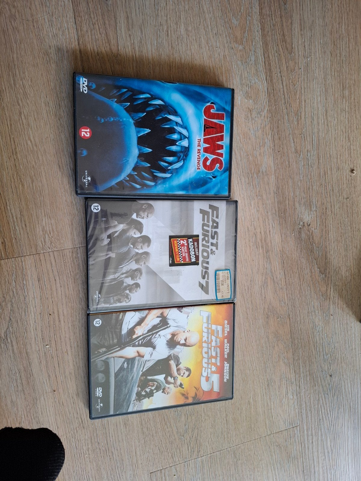 DVD's: Jaws The Revenge, Fast & Furious 5 & 7, Cd's en Dvd's, Gebruikt, Actie, Ophalen of Verzenden, Vanaf 12 jaar