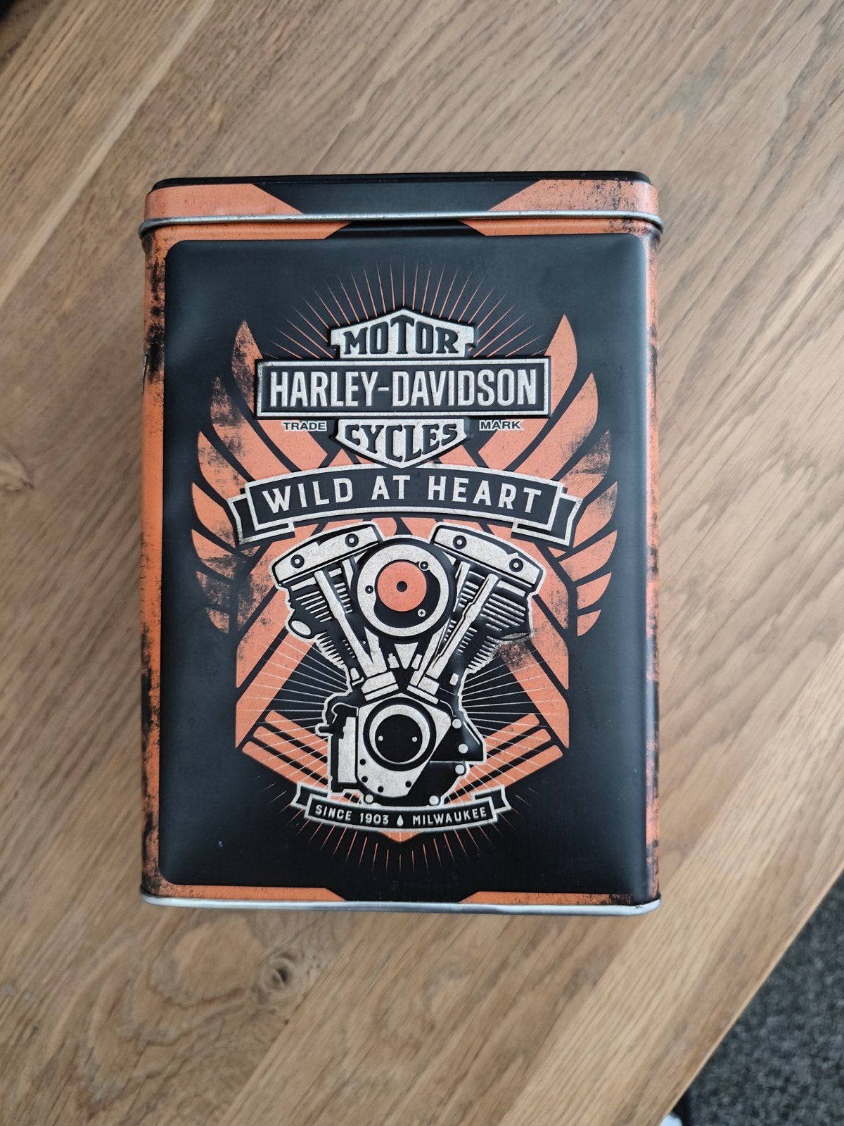 Nieuw Harley Davidson voorraad blik, Verzenden, Nieuw, Gebruiksvoorwerp