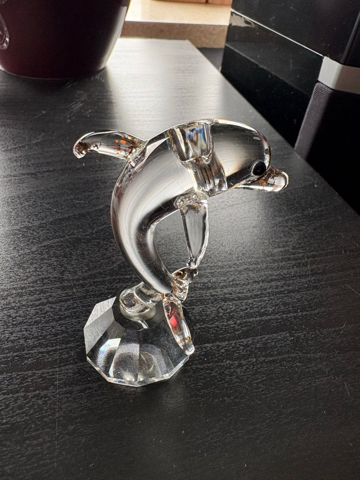Glazen dolfijn beeldje - Decoratief object, Ophalen of Verzenden