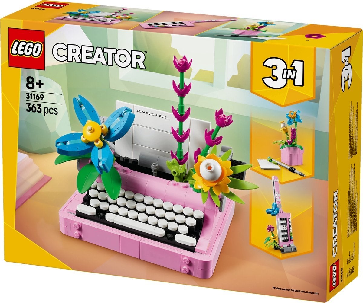 LEGO Creator 3in1 Typemachine met bloemen 31169, Lego, Zo goed als nieuw, Ophalen, Inclusief instructies