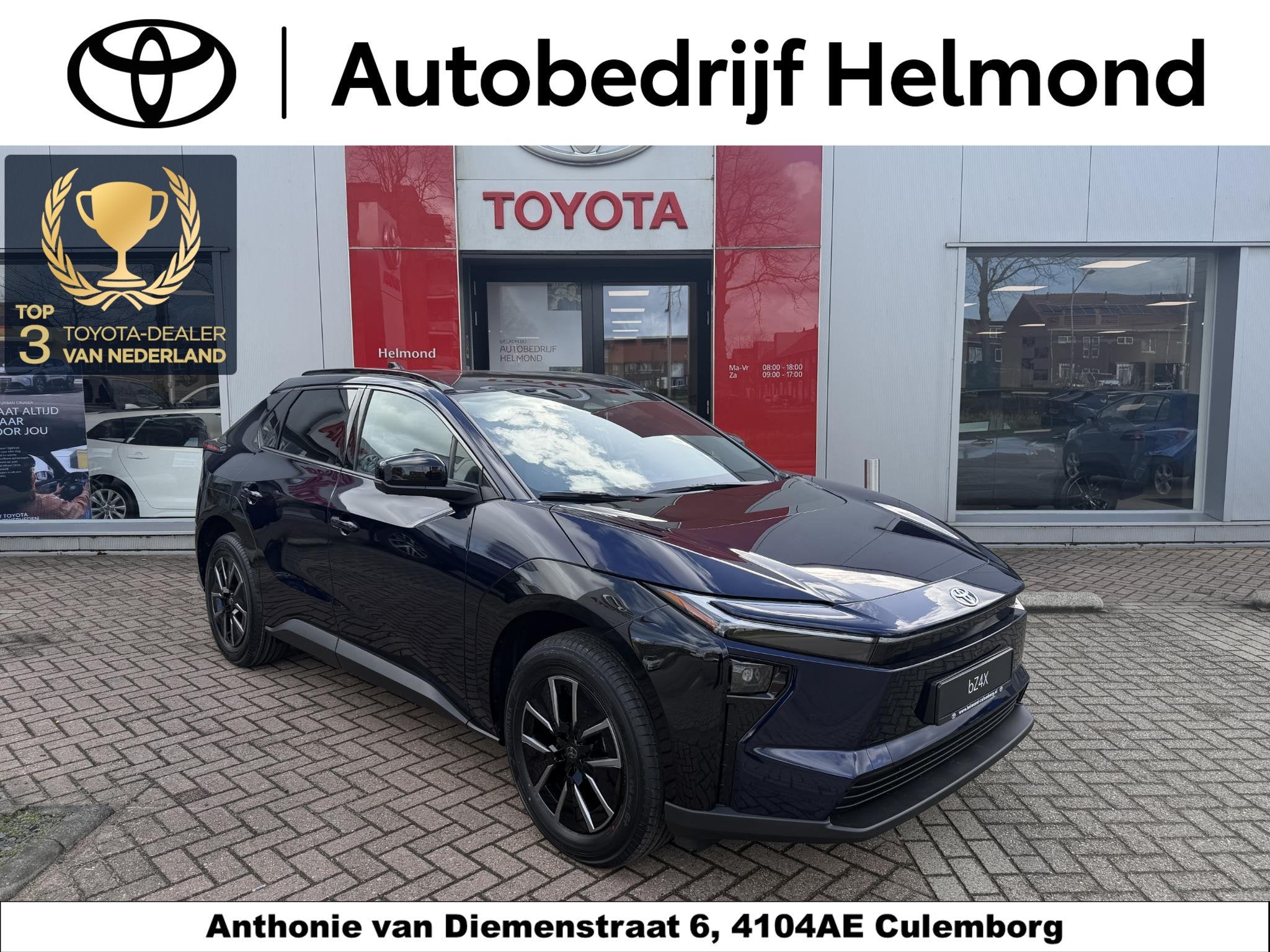 Toyota bZ4X Dynamic 73 kWh, Auto's, Toyota, Gebruikt, Overige kleuren, Leder en Stof, SUV of Terreinwagen