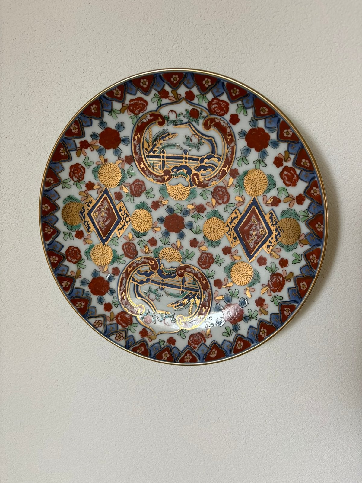 Vintage Japans Imari WandBord – Gesigneerd Saiho (Arita), Antiek en Kunst, Ophalen of Verzenden