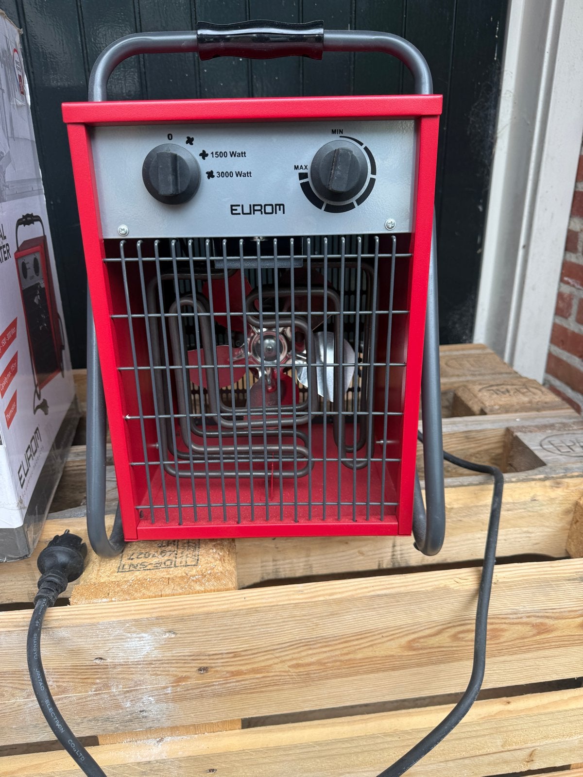 Eurom EK3301 Industriële Ventilator Kachel 3000W, Tafel- of Grondventilator, 2 snelheden, Ophalen of Verzenden, Zo goed als nieuw