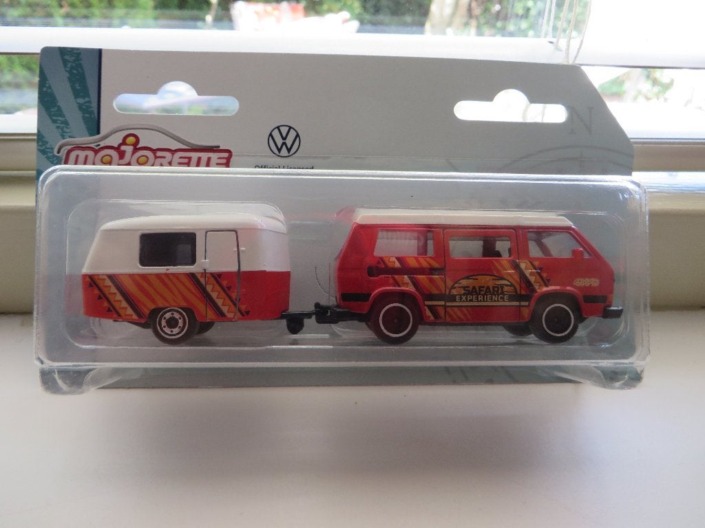Majorette Volkswagen Transporter T3 met Eriba Caravan, Ophalen of Verzenden, Nieuw, Auto