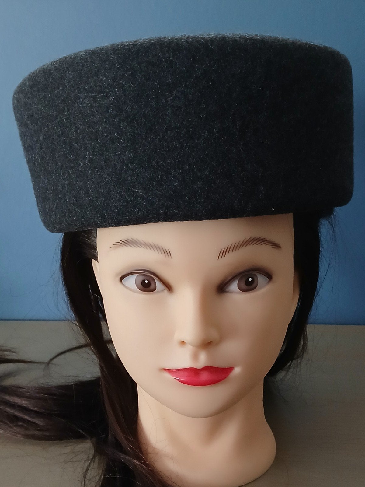 Hoed modern model grijs vilt, Ophalen of Verzenden