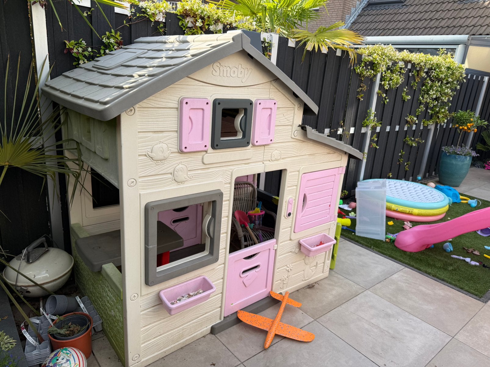 Smoby speelhuis voor de tuin, Ophalen, Gebruikt, Kunststof