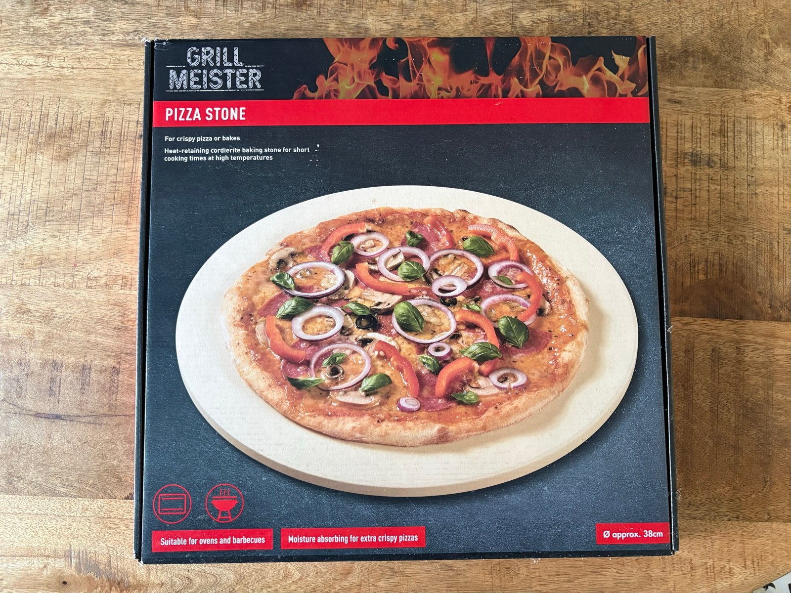 Grill Meister Pizzasteen - Ø 38cm voor oven en BBQ, Ophalen, Nieuw