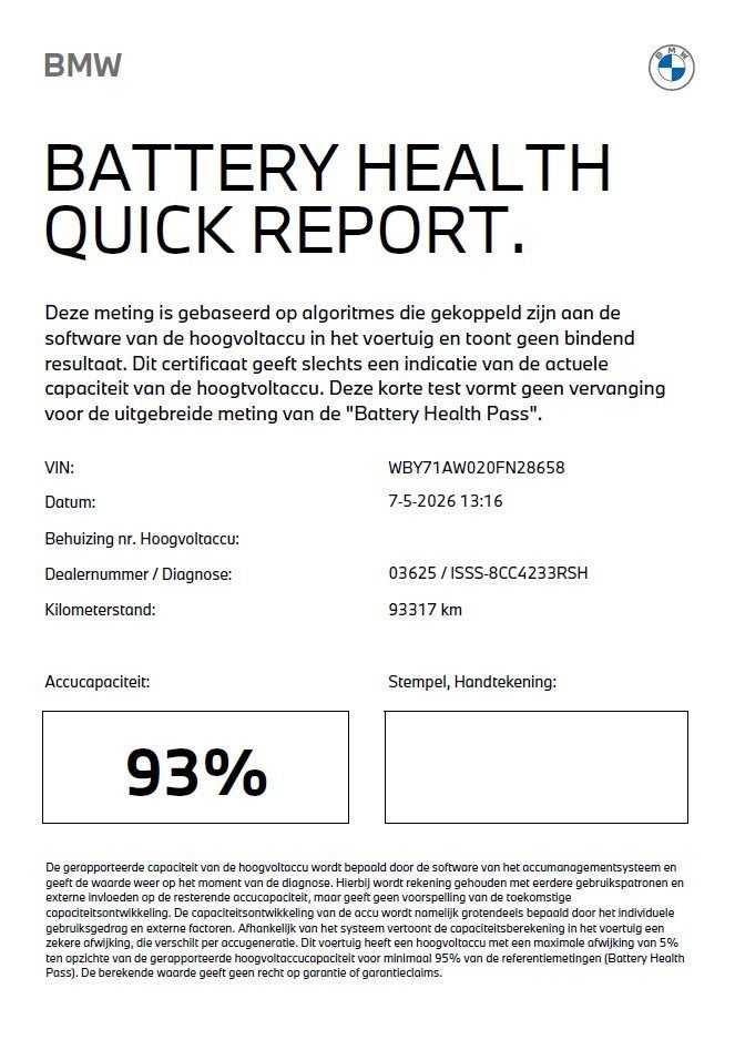 BMW i4 eDrive40 High Executive 84 kWh SoH 93% | Trekhaak, Auto's, Achterwielaandrijving, Gebruikt, Met garantie (alle), 1600 kg