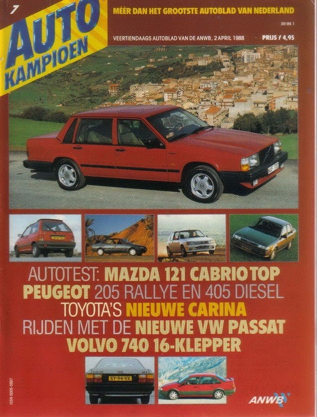 Autokampioen 7 1988 : Volvo 740 GLT 16V - Audi 100 2.3E, Ophalen of Verzenden, Gelezen, Algemeen