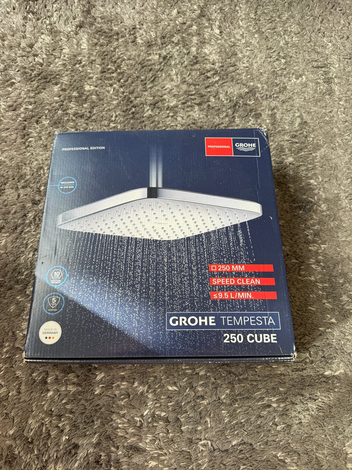 Nieuw in doos: GROHE Tempesta 250 Cube regendouchekop, Ophalen of Verzenden, Nieuw