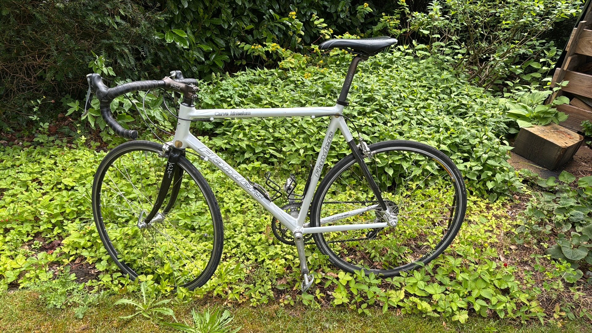 Flanders - dura ace - alu carbon - ready to ride racefiets, Fietsen en Brommers, Fietsen | Racefietsen, Gebruikt, Carbon, Meer dan 20 versnellingen