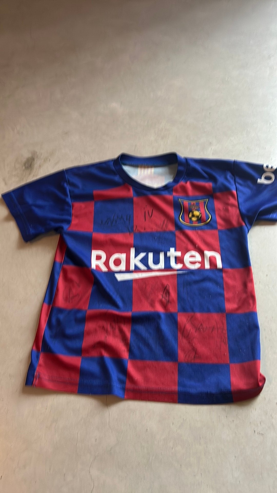 Griezmann Barcelona shirt met handtekening van jeugdspeler, Maat XS of kleiner, Ophalen of Verzenden, Shirt
