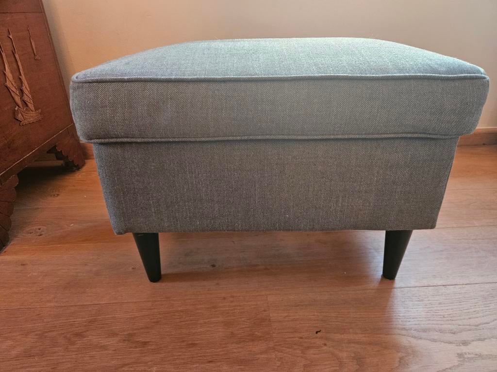 Ikea Strandmon voetenbank donkergrijs, Ophalen, Rechthoekig