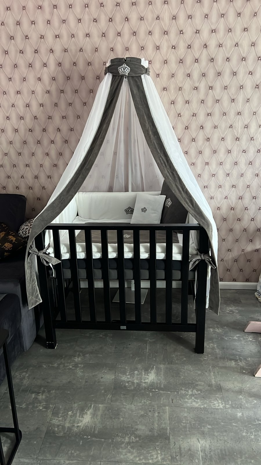 Zwart box met matras (zonder bekleding), Kinderen en Baby's, Boxen, Ophalen, Gebruikt
