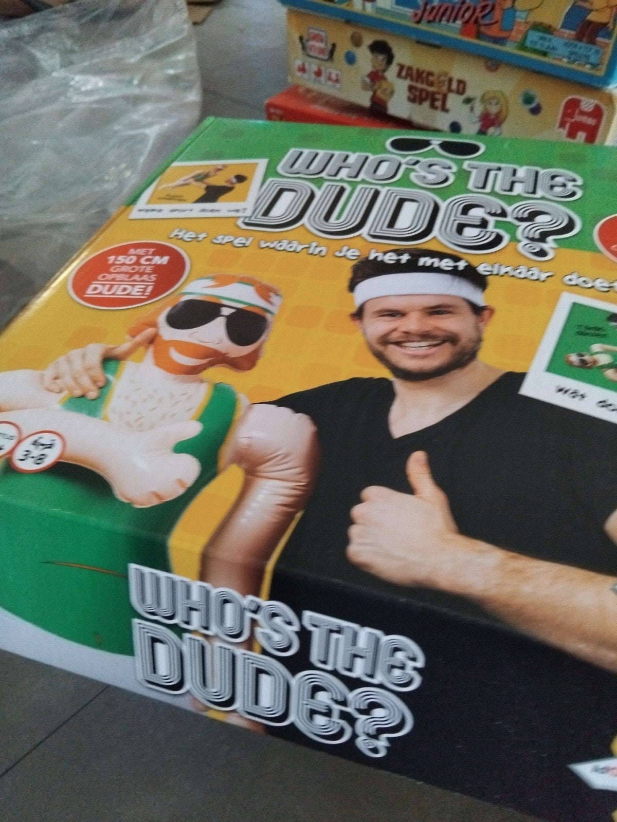 Who's the Dude? Gezelschapsspel met opblaas Dude, Drie of vier spelers, Ophalen, Zo goed als nieuw