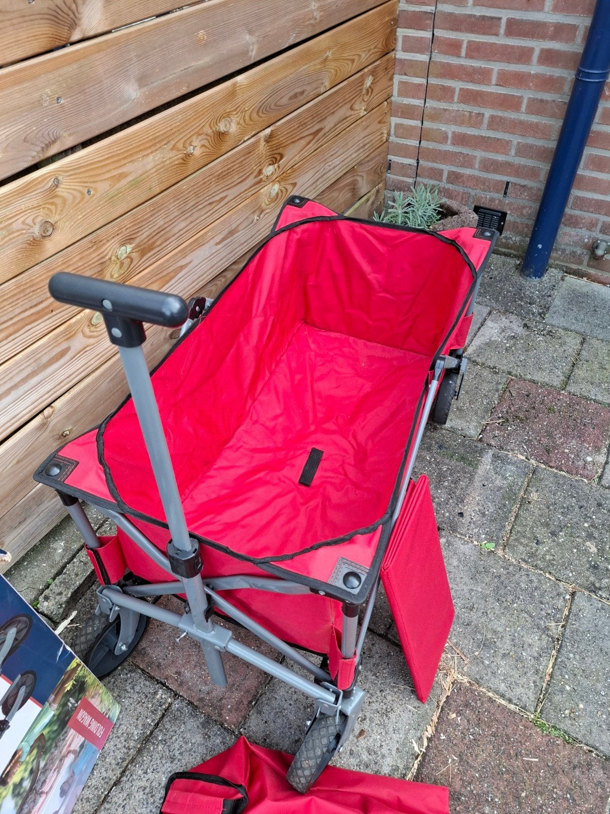 Mooie rode opvouwbare bolderkar, Caravans en Kamperen, Ophalen, Opvouwbaar, Zo goed als nieuw