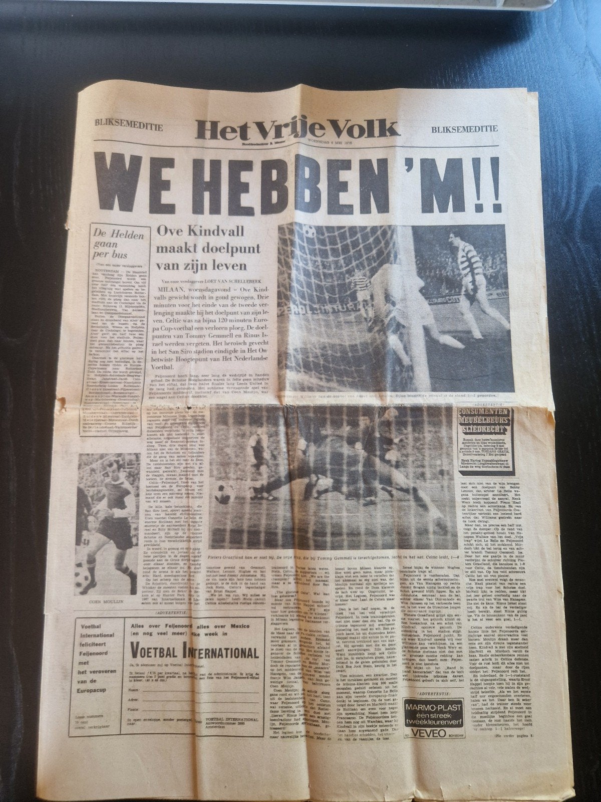 Feyenoord 1970 Kampioen - Historische Kranten, Ophalen of Verzenden, Zo goed als nieuw, Sport en Vrije tijd