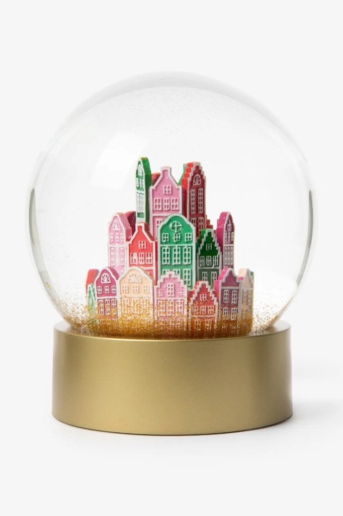 Sissy Boy kerst sneeuwbol snowglobe grachtenhuisjes goud, Ophalen of Verzenden, Nieuw