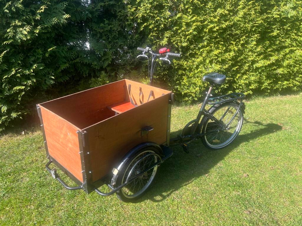 Bakfiets, met Huif, Fietsen en Brommers, Fietsen | Bakfietsen, Ophalen, Zo goed als nieuw, 4 kinderen of meer, Huif