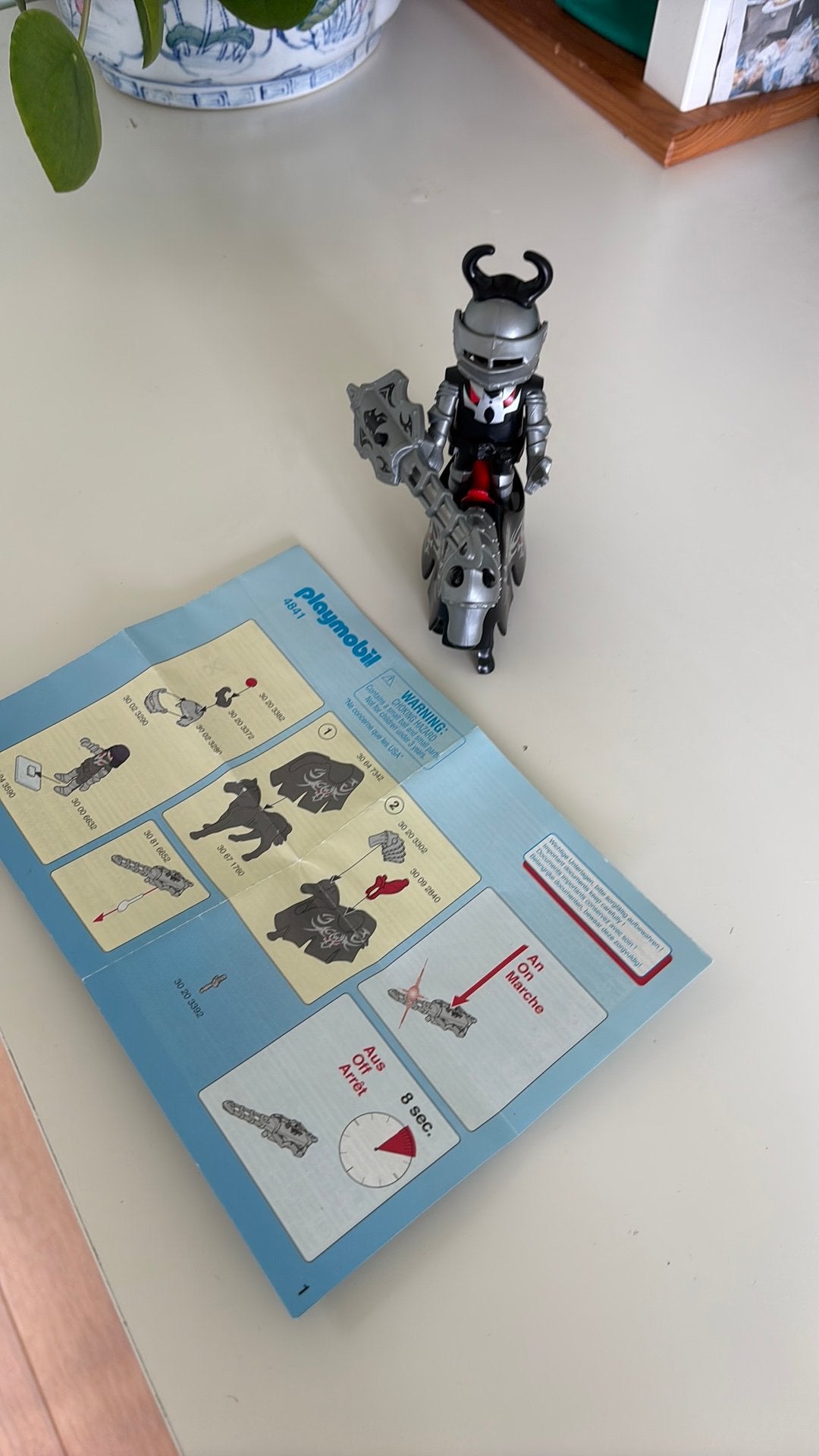 Playmobil zwarte drakenridder 4841, Ophalen of Verzenden, Zo goed als nieuw