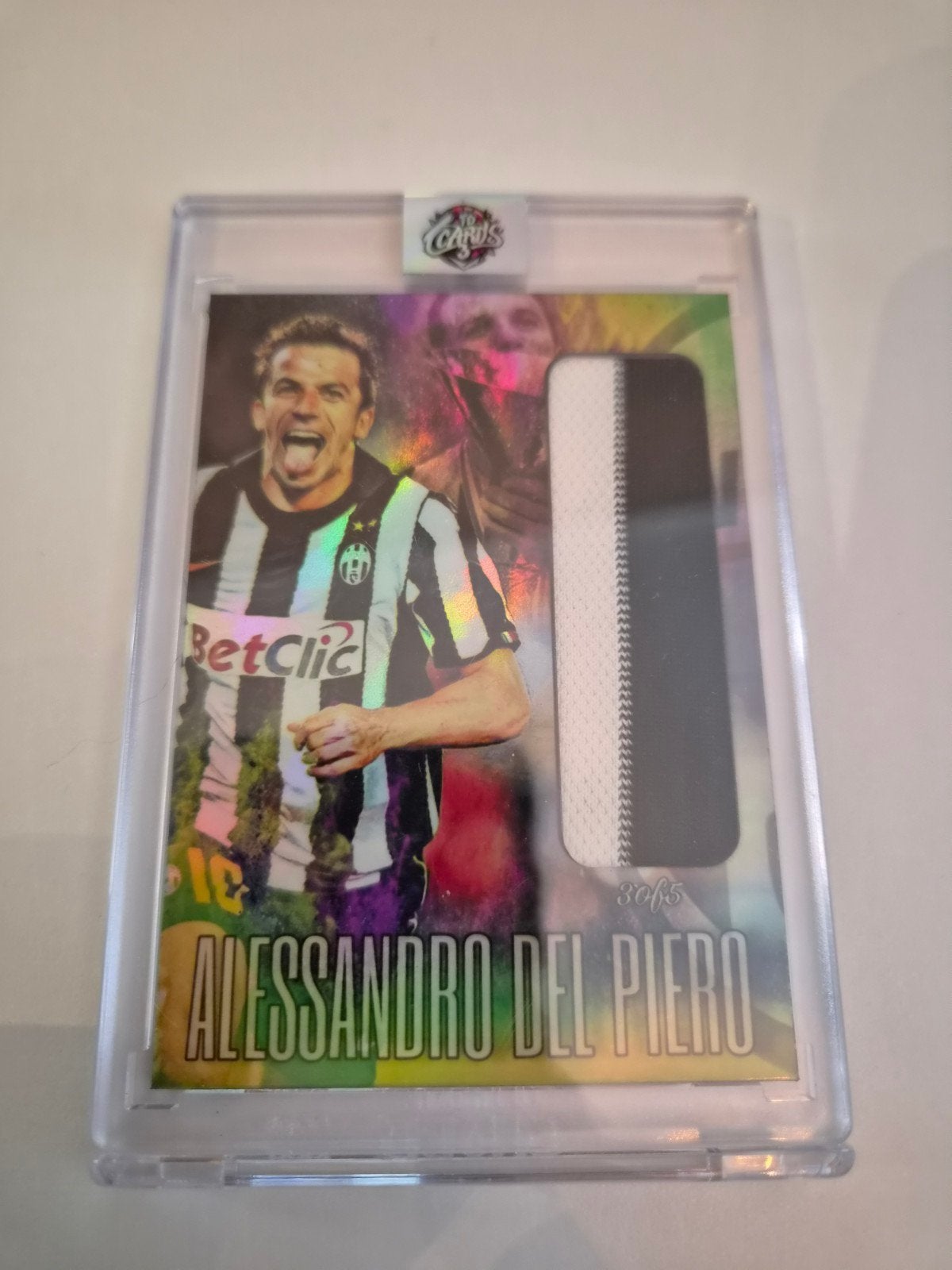 Alessandro Del Piero Juventus  custom patch/relic kaart, Ophalen of Verzenden, Zo goed als nieuw, Buitenlandse clubs, Spelerskaart