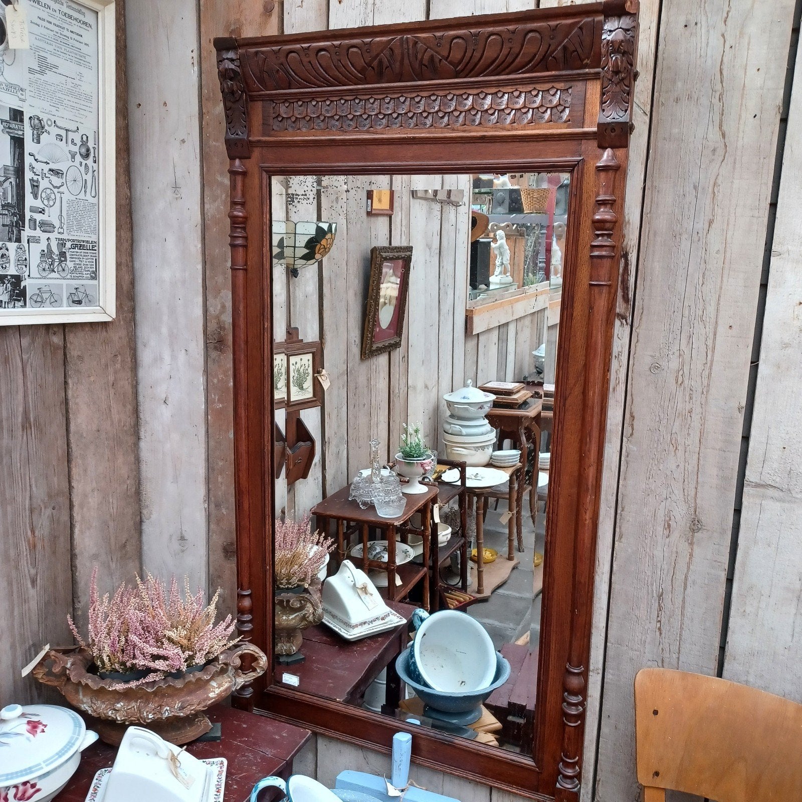 Franse spiegel/oude spiegel/Brocante spiegel, Ophalen