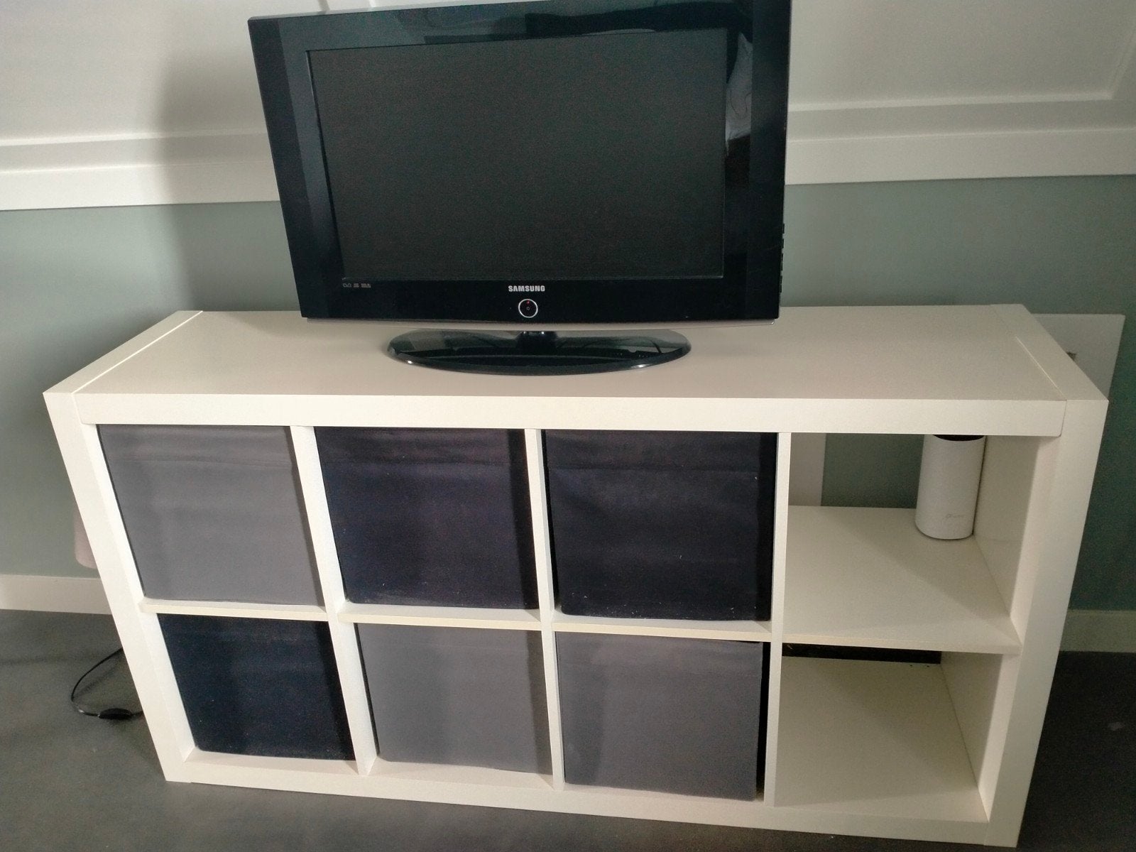Ikea vakkenkast met stoffen bakken, 6 stuks, Huis en Inrichting, Kasten | Wandmeubels, Ophalen, 25 tot 50 cm, Minder dan 150 cm