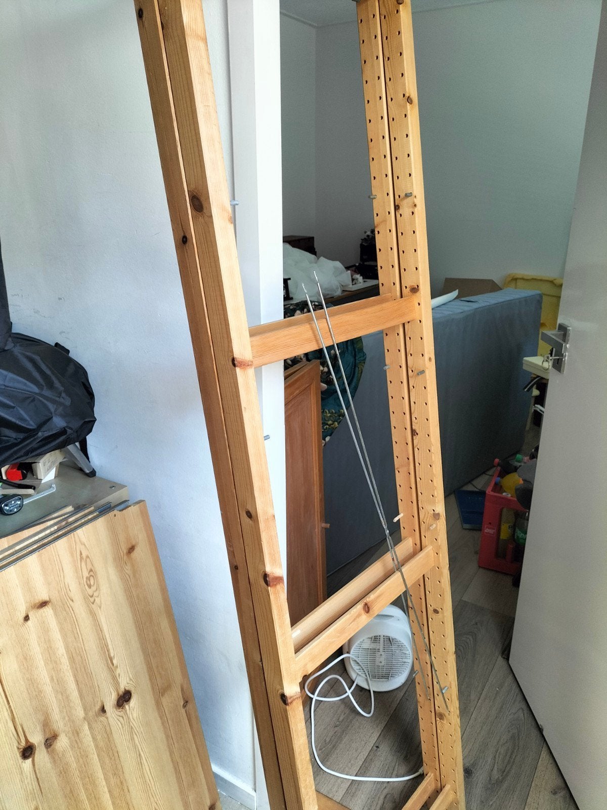 IKEA IVAR Stellingkast met 5 planken en lade op wielen, Ophalen