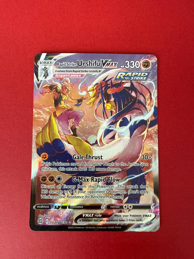 Rapid Strike Urshifu VMAX TG21 - Pokémon Brilliant Stars, Ophalen of Verzenden, Zo goed als nieuw, Losse kaart, Foil