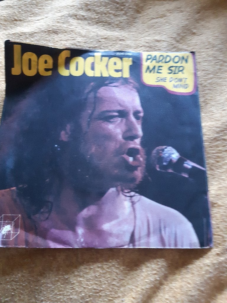 Joe Cocker Single ; Pardon Me Sir, She don`t mind uniek 1972, Gebruikt, Originele persing, 7 inch, Ophalen of Verzenden