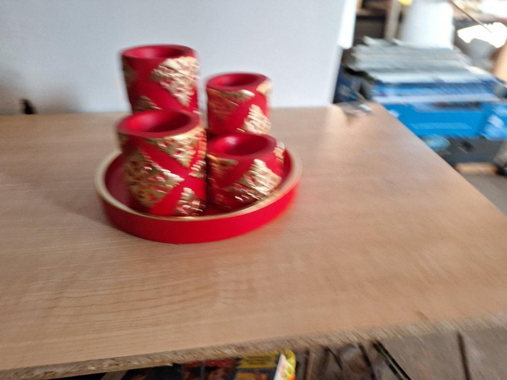 dienblad met sfeerlichten, Ophalen of Verzenden, Zo goed als nieuw, Waxinelichthouder