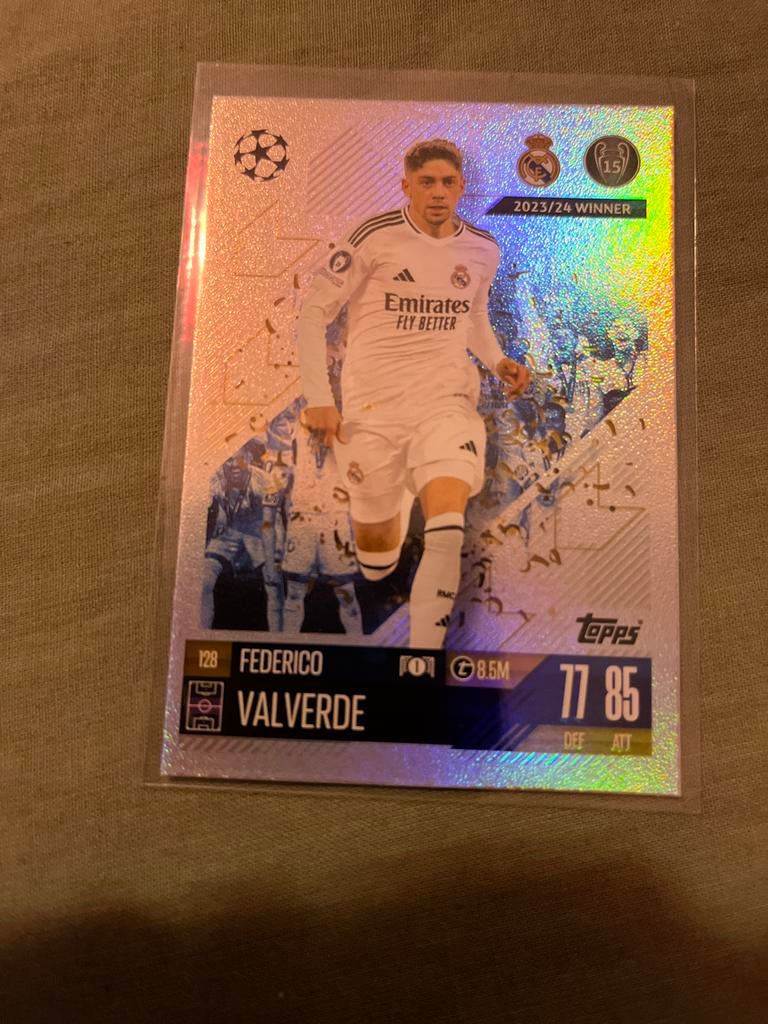 Federico Valverde Topps Match Attax Champions League Kaart, Hobby en Vrije tijd, Stickers en Plaatjes, Ophalen of Verzenden
