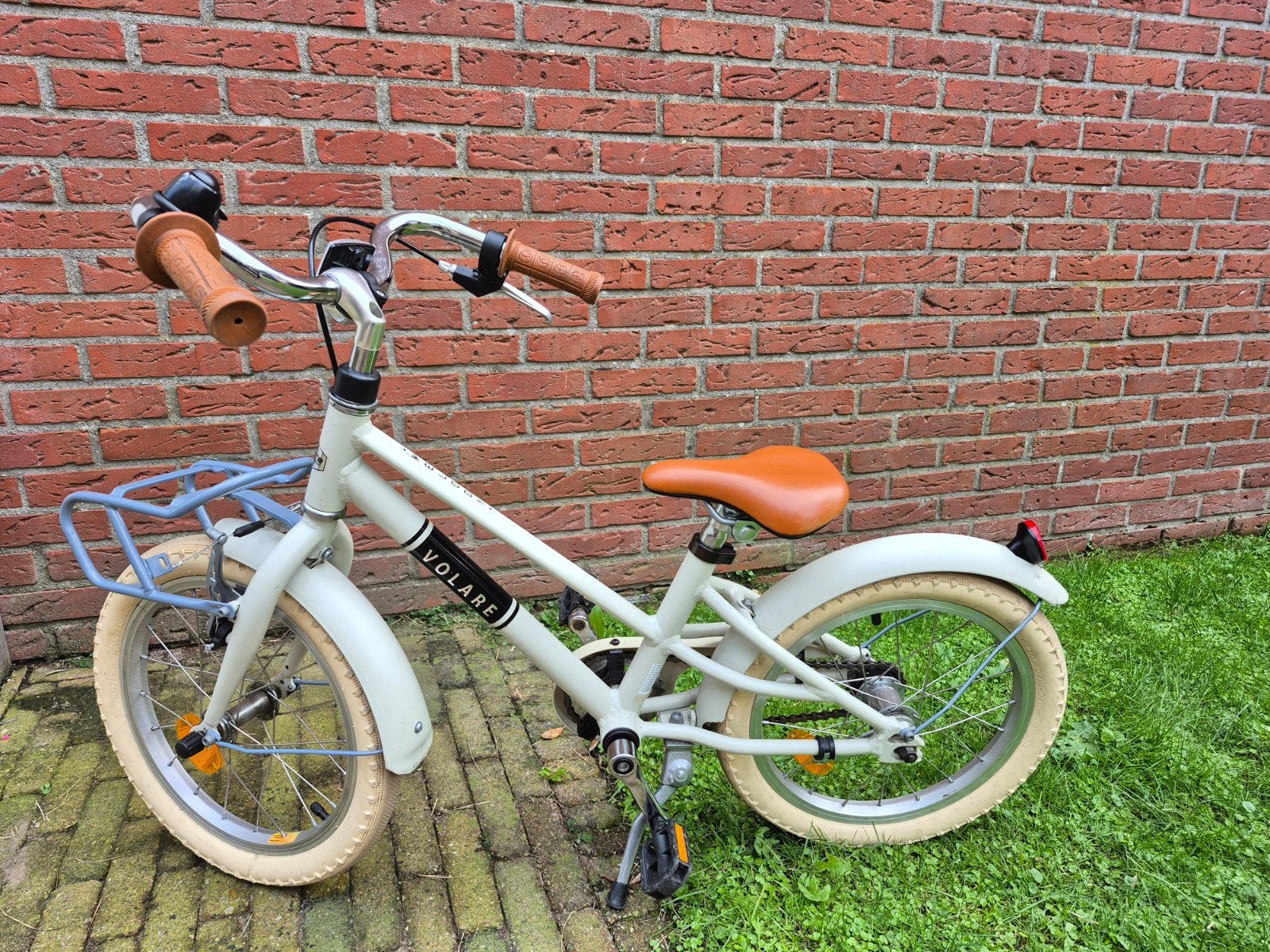 Volare Melody kinderfiets 16 inch met voordrager, Ophalen, Terugtraprem, Volare, 16 tot 20 inch
