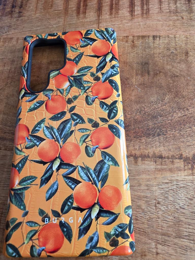 Burga telefoonhoesje voor Samsung S22 Ultra - Oranje, Ophalen of Verzenden, Zo goed als nieuw, Overige modellen, Hoesje of Tasje