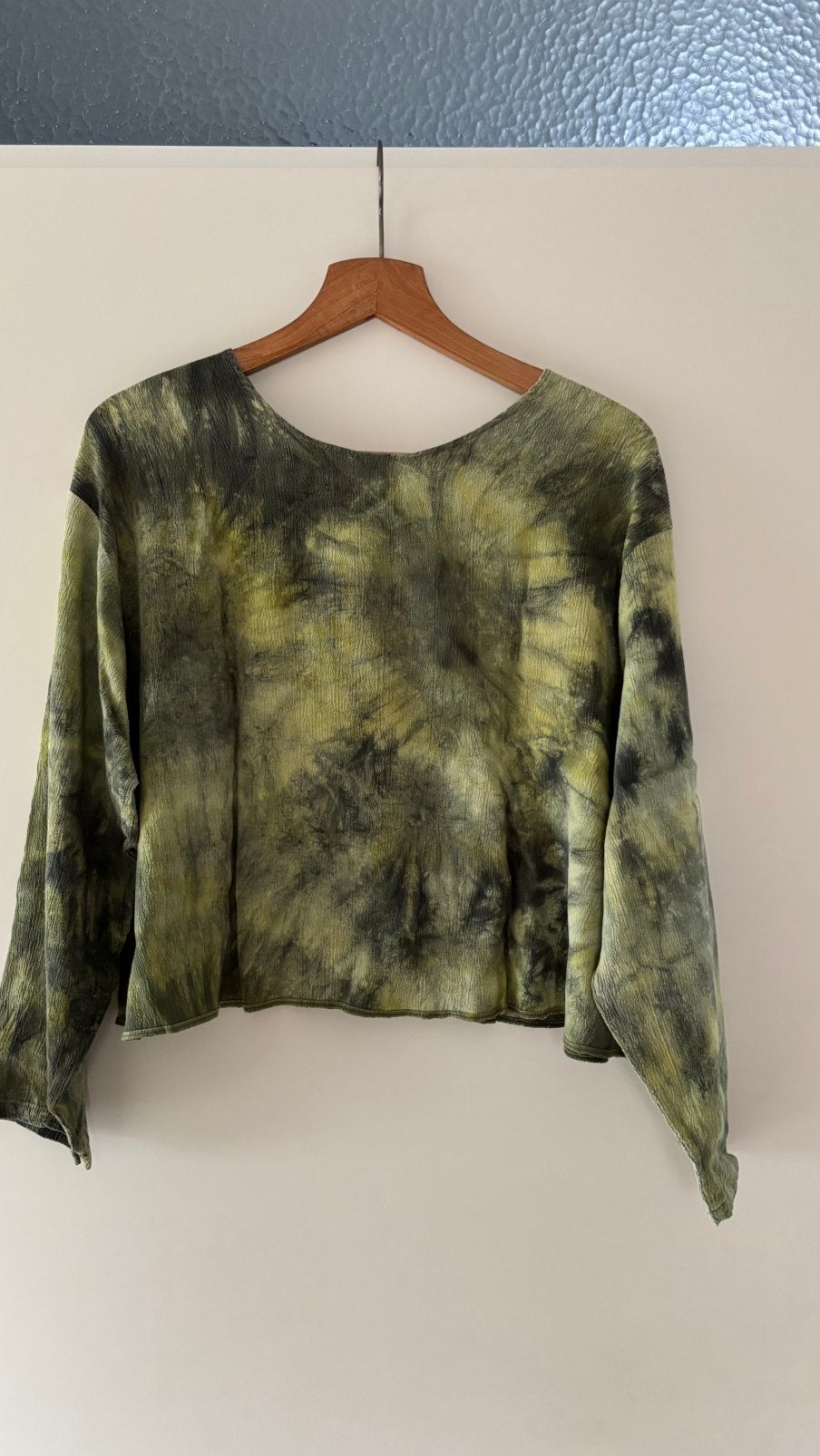 Groen batik shirt maat L, Ophalen of Verzenden, Gedragen, Maat 42/44 (L), Groen